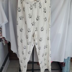 Forever 21 White Pajama Pants with Bear Print 1x & 2x